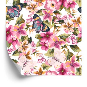 Papier Peint Feuilles De Papillons Colorés Pour La Cuisine – Image 2