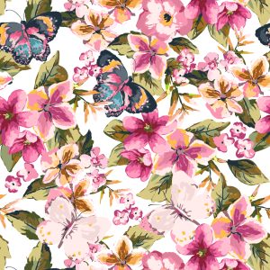 Papier Peint Feuilles De Papillons Colorés Pour La Cuisine – Image 1