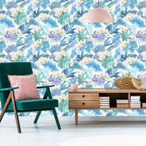 Papier Peint Pour Salon Verdure Fleurs Plantes Orchidées – Image 6