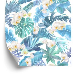 Papier Peint Pour Salon Verdure Fleurs Plantes Orchidées – Image 2