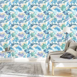 Papier Peint Pour Salon Verdure Fleurs Plantes Orchidées – Image 3