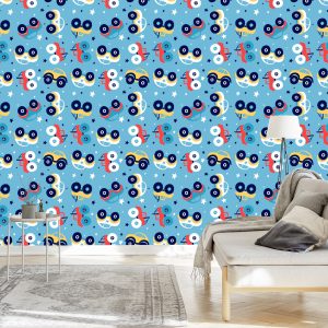 Papier Peint Voitures Étoilées Colorées Pour Une Chambre D'enfant – Image 3