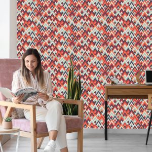 Papier Peint Motifs Géométriques Colorés – Image 7