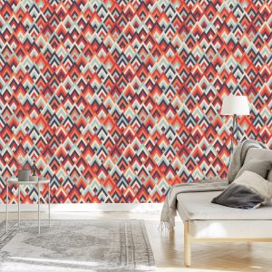 Papier Peint Motifs Géométriques Colorés – Image 3