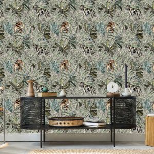 Papier Peint Tigres Et Plantes – Image 5