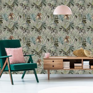 Papier Peint Tigres Et Plantes – Image 6