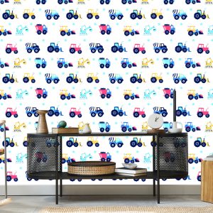 Papier Peint Tracteurs Véhicules Stars Chambre D'enfant – Image 5