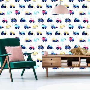 Papier Peint Tracteurs Véhicules Stars Chambre D'enfant – Image 6