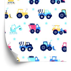Papier Peint Tracteurs Véhicules Stars Chambre D'enfant – Image 2