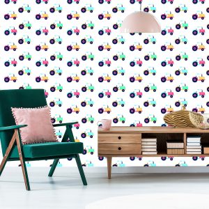 Papier Peint Véhicules Colorés Pour La Chambre De Bébé – Image 6