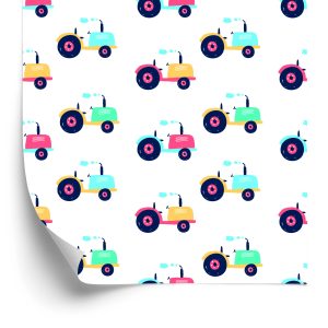 Papier Peint Véhicules Colorés Pour La Chambre De Bébé – Image 2