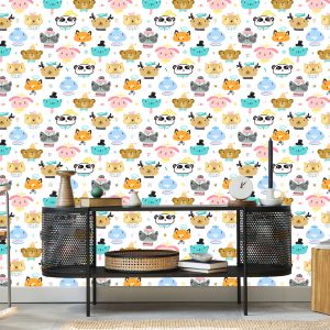 Papier Peint Animaux Sur Fond Blanc – Image 5