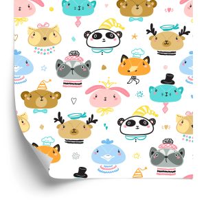 Papier Peint Animaux Sur Fond Blanc – Image 2