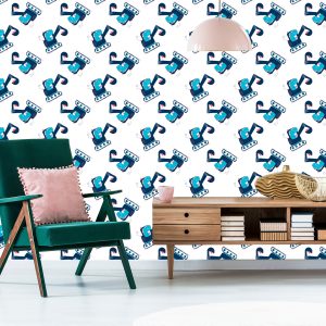 Papier Peint Machines Excavatrices Animaux Chambre D'enfant – Image 6