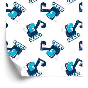 Papier Peint Machines Excavatrices Animaux Chambre D'enfant – Image 2