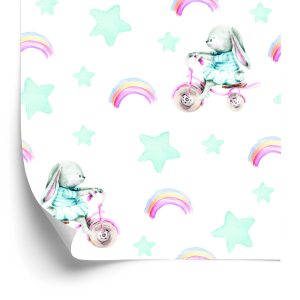 Papier Peint Des Étoiles Et Des Lapins – Image 2