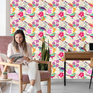 Papier Peint Oiseaux Multicolores – Image 7