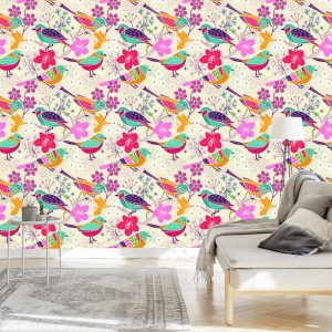 Papier Peint Oiseaux Multicolores – Image 3