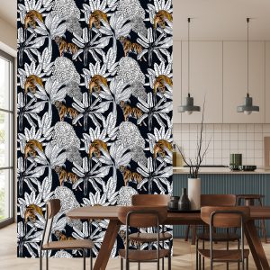 Papier Peint Tigres Et Plantes – Image 4