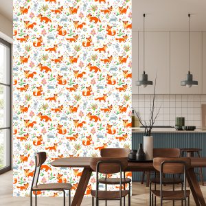 Papier Peint Pour Les Enfants - Renards Et Lapins – Image 4