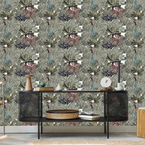 Papier Peint Éléphants, Oiseaux Et Arbres – Image 5