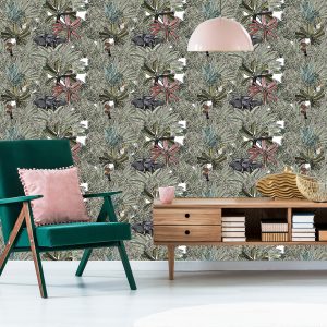 Papier Peint Éléphants, Oiseaux Et Arbres – Image 6