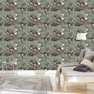 Papier Peint Éléphants, Oiseaux Et Arbres – Image 3