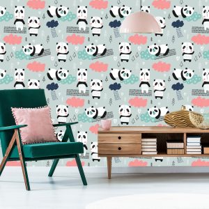 Papier Peint Pandas Parmi Les Nuages – Image 6
