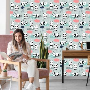 Papier Peint Pandas Parmi Les Nuages – Image 7