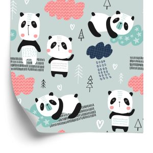 Papier Peint Pandas Parmi Les Nuages – Image 2