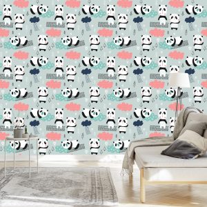 Papier Peint Pandas Parmi Les Nuages – Image 3