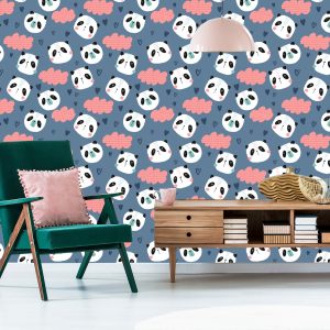 Papier Peint Pandas Avec Des Coeurs En Arrière-Plan – Image 6