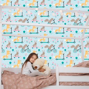 Papier Peint Feuilles D'animaux Pour La Chambre De Bébé – Image 7