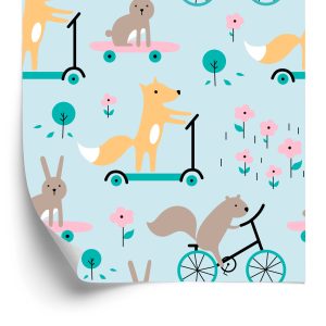 Papier Peint Feuilles D'animaux Pour La Chambre De Bébé – Image 2