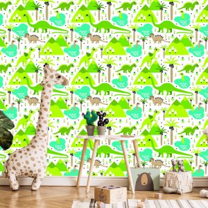Papier Peint Dinosaures De Tree Lake Pour Chambre De Garçon – Image 5