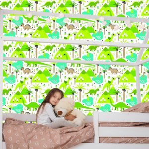 Papier Peint Dinosaures De Tree Lake Pour Chambre De Garçon – Image 7