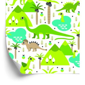 Papier Peint Dinosaures De Tree Lake Pour Chambre De Garçon – Image 2