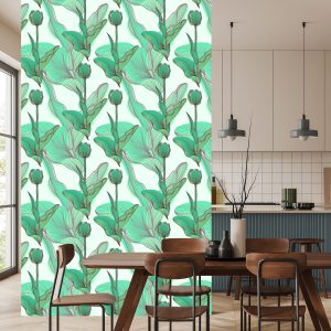 Papier Peint Belles Feuilles Et Fleurs – Image 4