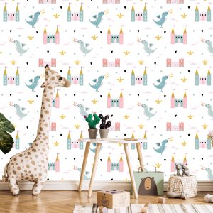 Papier Peint Dragons De Nuages ​​De Conte De Fées Pour La Chambre De Bébé – Image 5