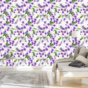 Papier Peint Pour La Cuisine Fruit Feuilles Fleurs – Image 3