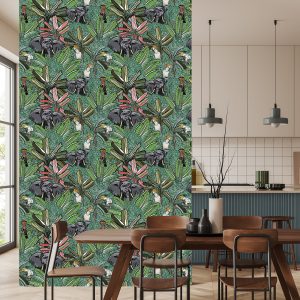 Papier Peint Éléphants, Oiseaux Et Arbres – Image 4