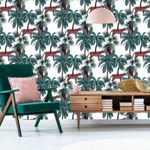 Papier Peint Chats Sauvages Et Palmiers – Image 6