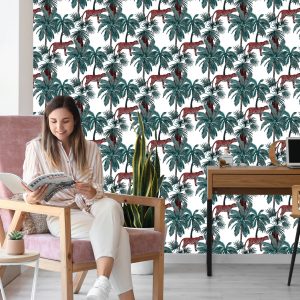 Papier Peint Chats Sauvages Et Palmiers – Image 7