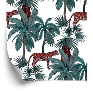 Papier Peint Chats Sauvages Et Palmiers – Image 2