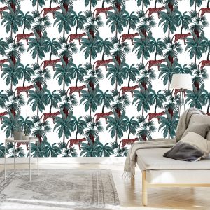 Papier Peint Chats Sauvages Et Palmiers – Image 3