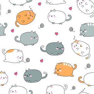 Papier Peint Pour Les Enfants - Happy Cats – Image 1