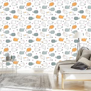 Papier Peint Pour Les Enfants - Happy Cats – Image 3
