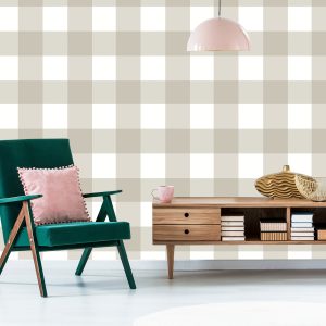 Papier Peint Plaid Optique Géométrique Pour Le Salon – Image 6