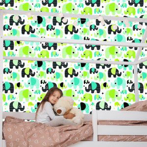 Papier Peint Pour Chambre De Garçon Éléphants Colorés – Image 7