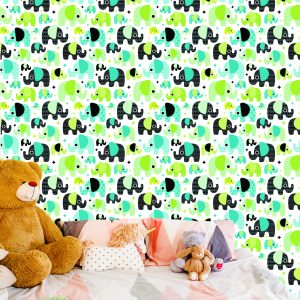 Papier Peint Pour Chambre De Garçon Éléphants Colorés – Image 6